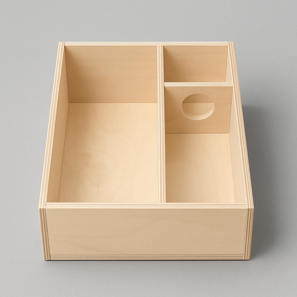 holzboxen aufbewahrung Holzkiste mit Schiebedeckel & Fächern – ideal für Geschenksets & Aufbewahrung – Sternkerze