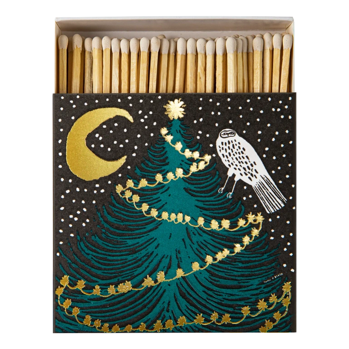 Zündhölzer | Eule und Weihnachtsbaum - Sternkerze