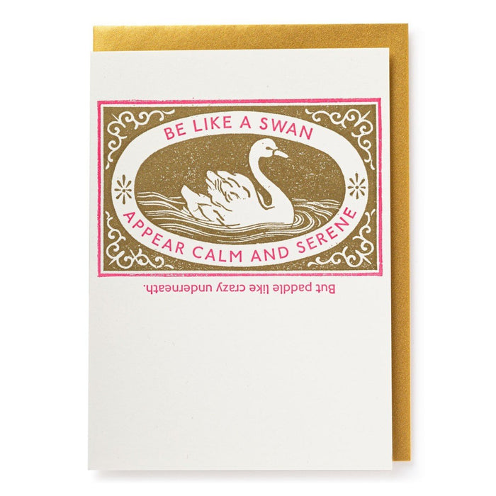 Be Like A Swan – Grusskarte - Sternkerze