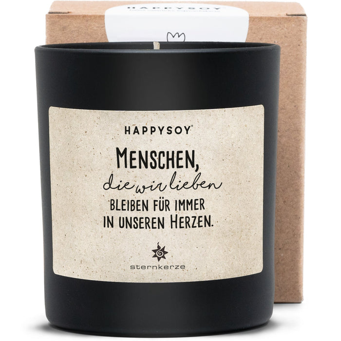 Menschen die wir lieben, bleiben für immer in unseren Herzen - Sternkerze