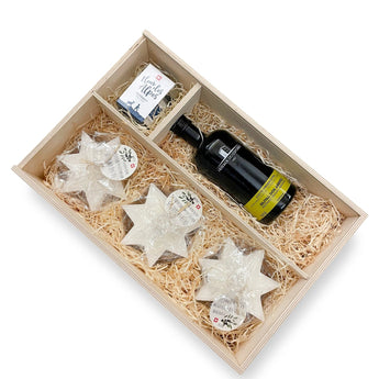 Olivenbox Kerzen Geschenk | Bio Oliven-Öl | Fleur des Alpes - Sternkerze