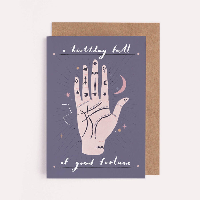 Palmistry Geburtstagskarte - Sternkerze